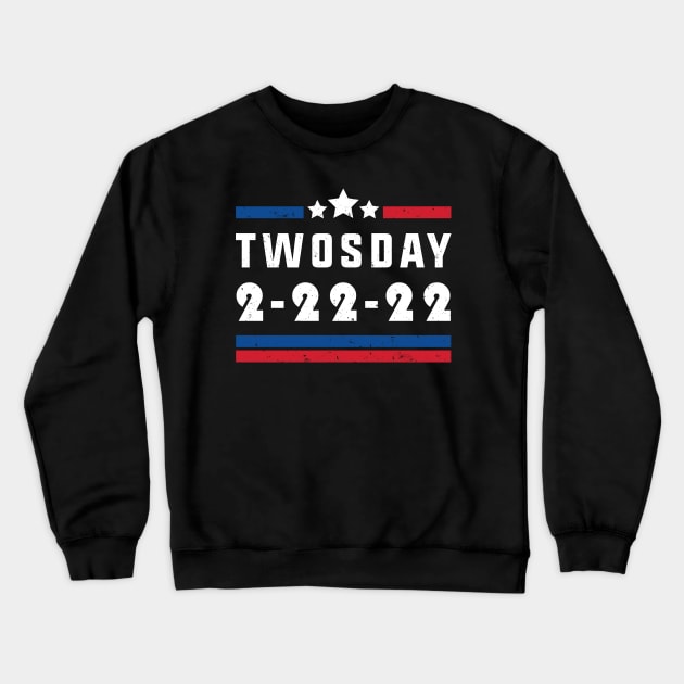 2-22-22 Twosday Tuesday February 2nd 2022 Commemorative Twosday Crewneck Sweatshirt by SHB-art